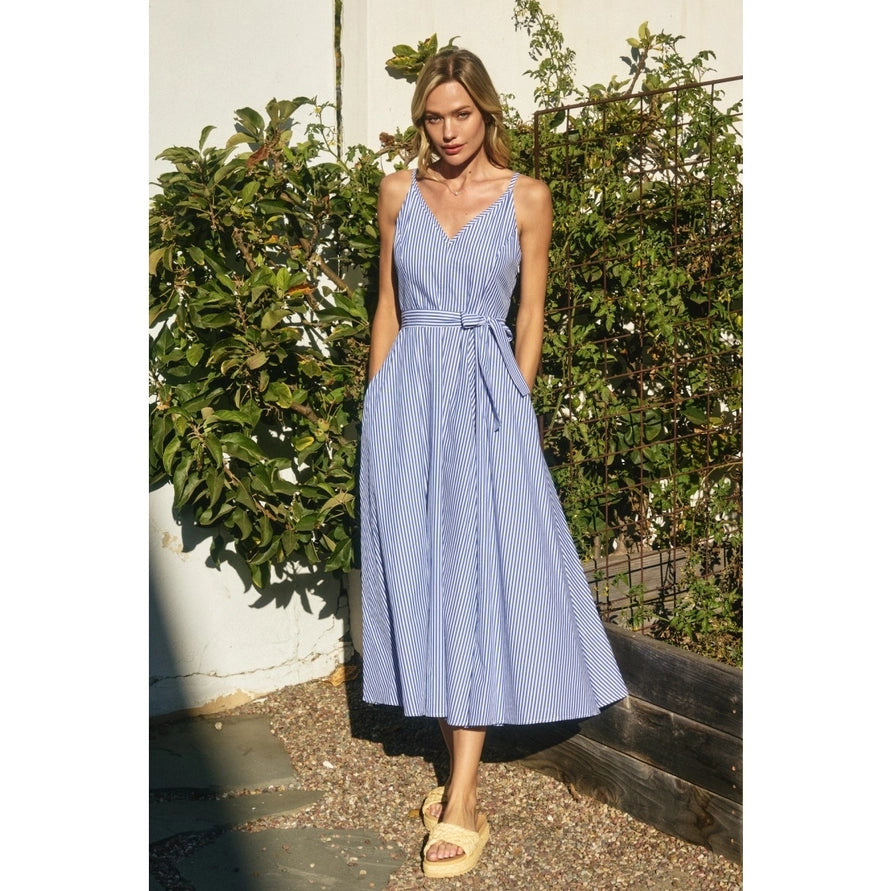 Nautical Stripe Maxi Dress