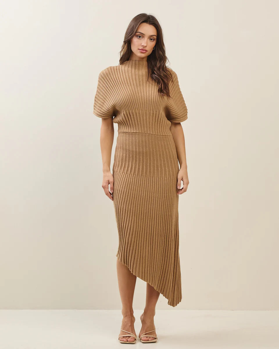 Asymmetric Sweater Midi Dress | Crown and Iris Asymmetric Sweater Midi Dress | Crown and Iris