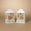 10.4"H B/O Lighted Cardinal Spinning Water Globe Lantern