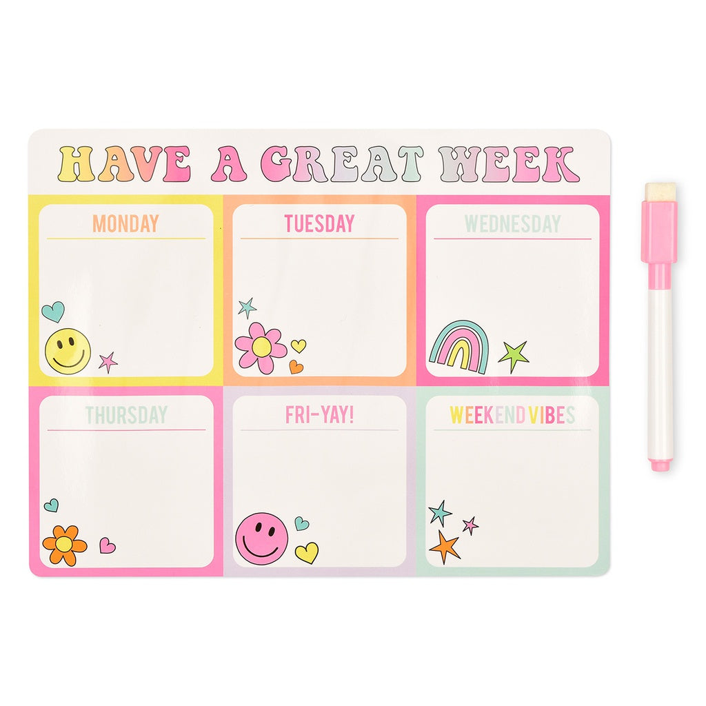 Days of the Week Dry Erase Board Crown and Iris