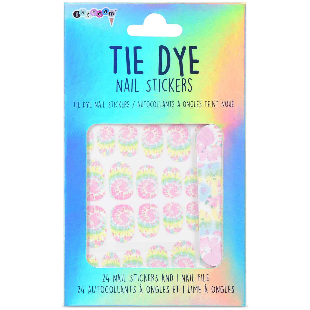 Tie-Dye Nail Stickers and Nail File Set
