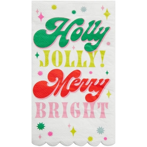Holly Jolly Merry Bright Guest Napkins 16ct