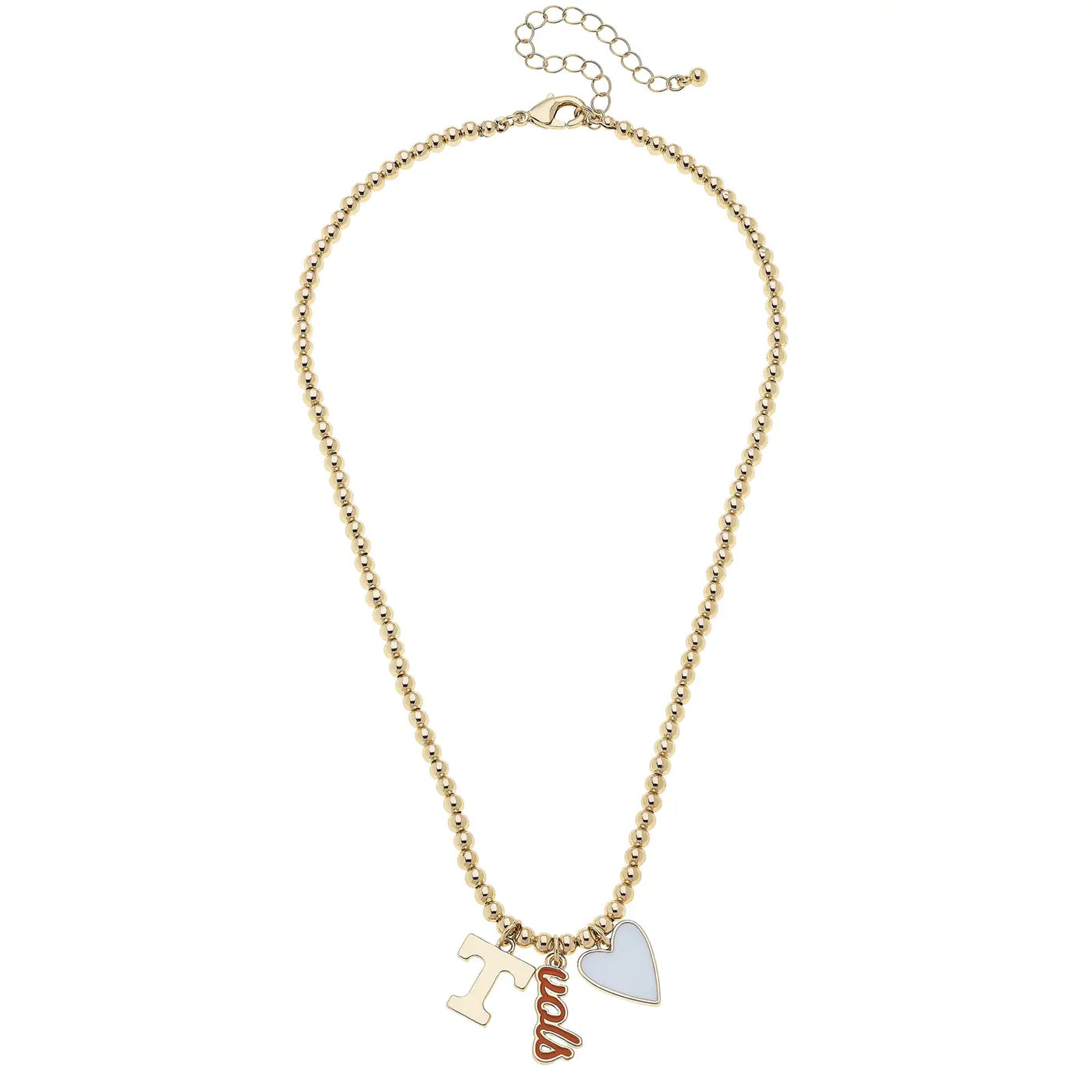TN Vols Ball Bead Charm Necklace