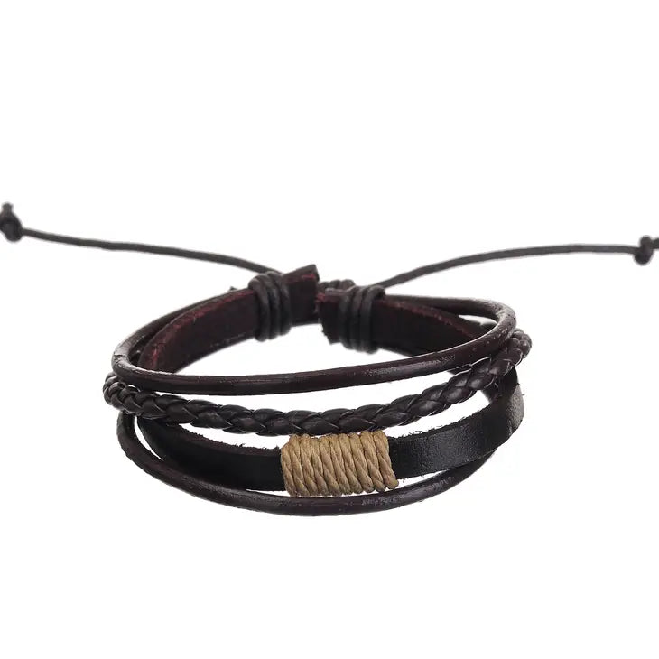 MM Leather Bracelets - Adjustable- Assorted