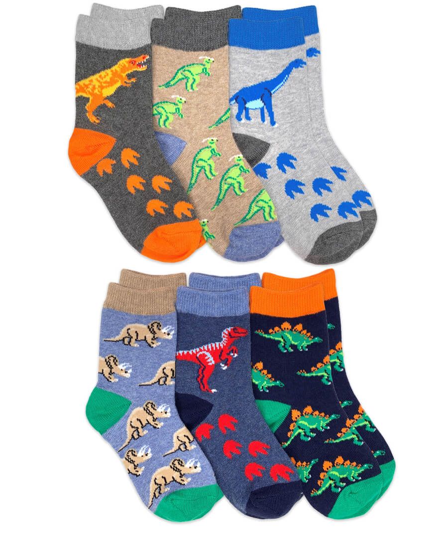 Jefferies Dinosaur Patterns 6pk Socks