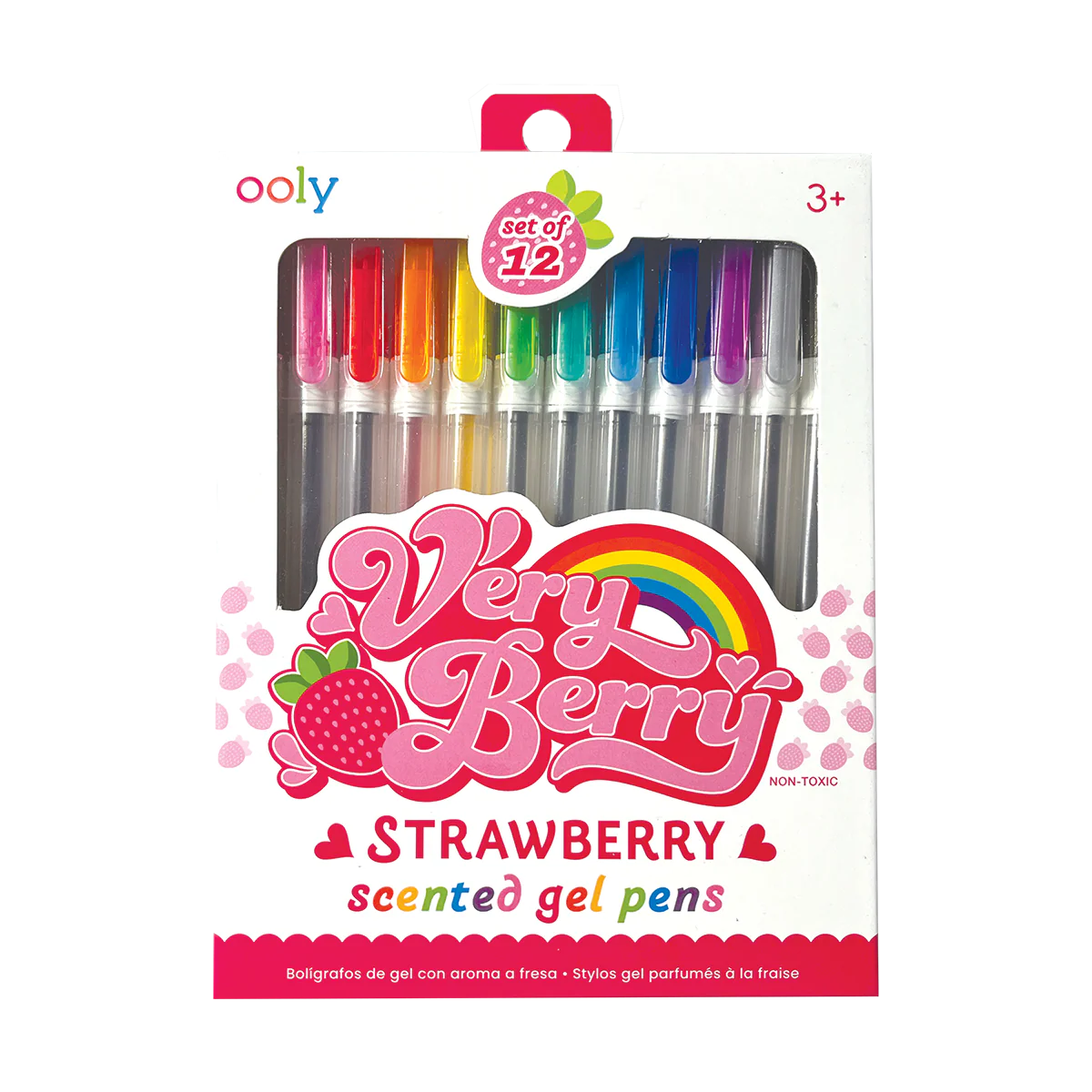 Very Berry: Strawberry Scented Gel Pens- Set of 12