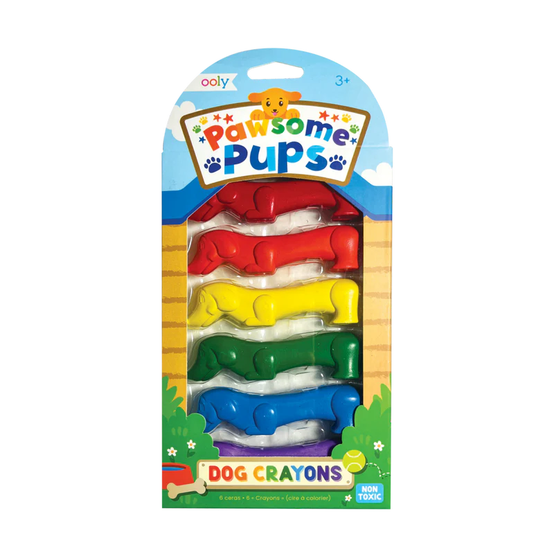 Pawsome Pups Dog Crayons - Set of 6
