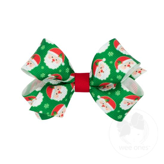 Mini Holiday Printed Bow