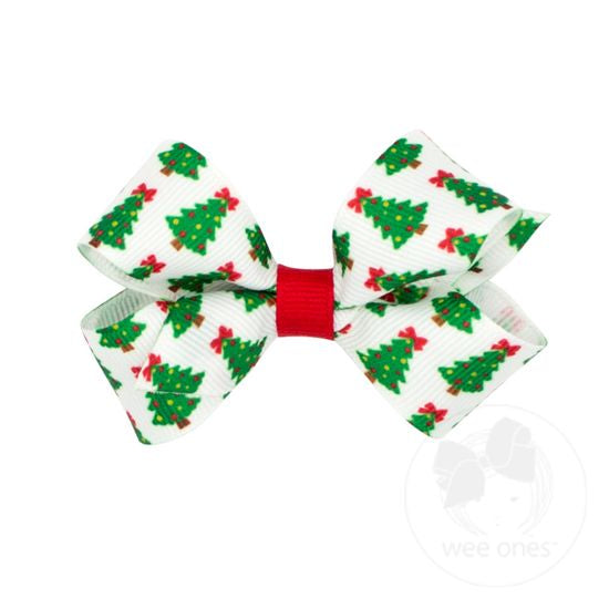 Mini Holiday Printed Bow