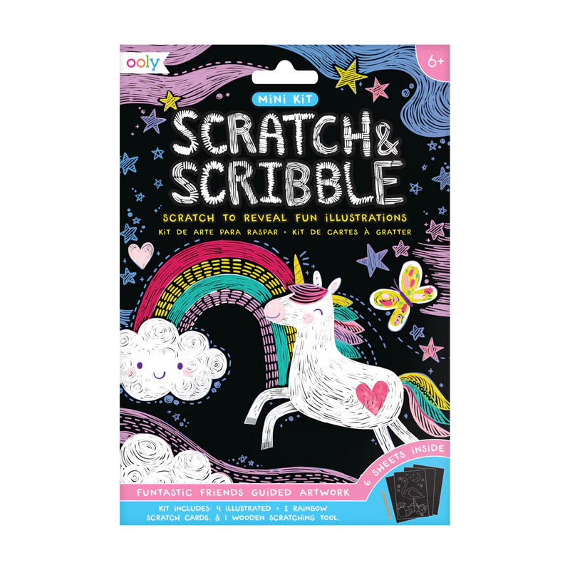Funtastic Friends Scratch and Scribble Mini Scratch Art Kit
