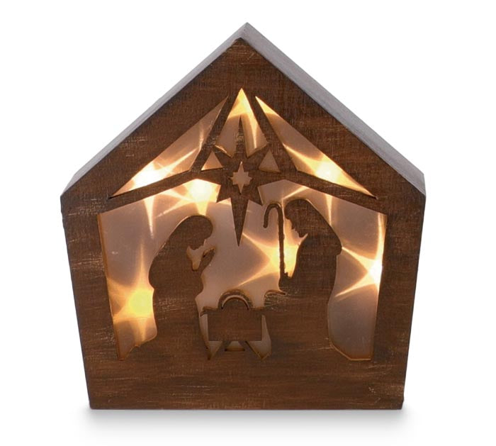 Light Up Holy Family Shelf Sitter
