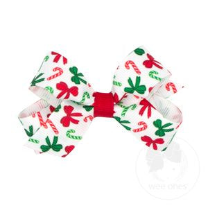 Mini Holiday Printed Bow