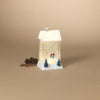 8.8"H B/O Lighted Spinning Water Globe House