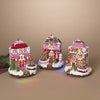 7.9"H B/O Lighted Musical Gingerbread House w/ Moving Figurine & Timer- Assorted