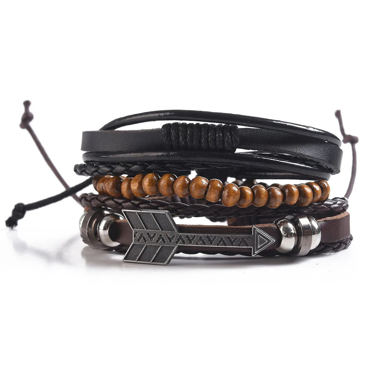 Men's Multi-Strand Leather Bracelet