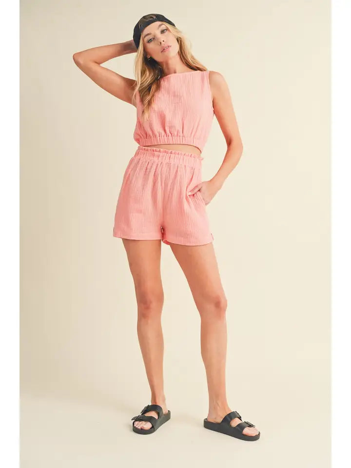 Cotton Gauze Tank and Short Set