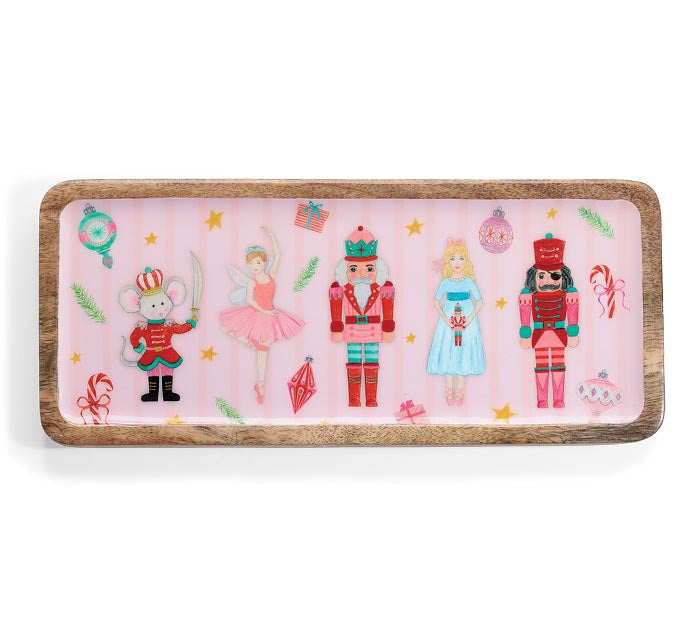 Bright Mango Wood Nutcracker Tray