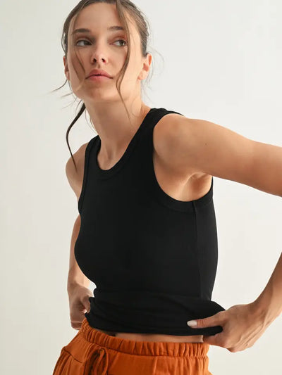 Essentials Micro-Ribbed Athleisure Tank Top