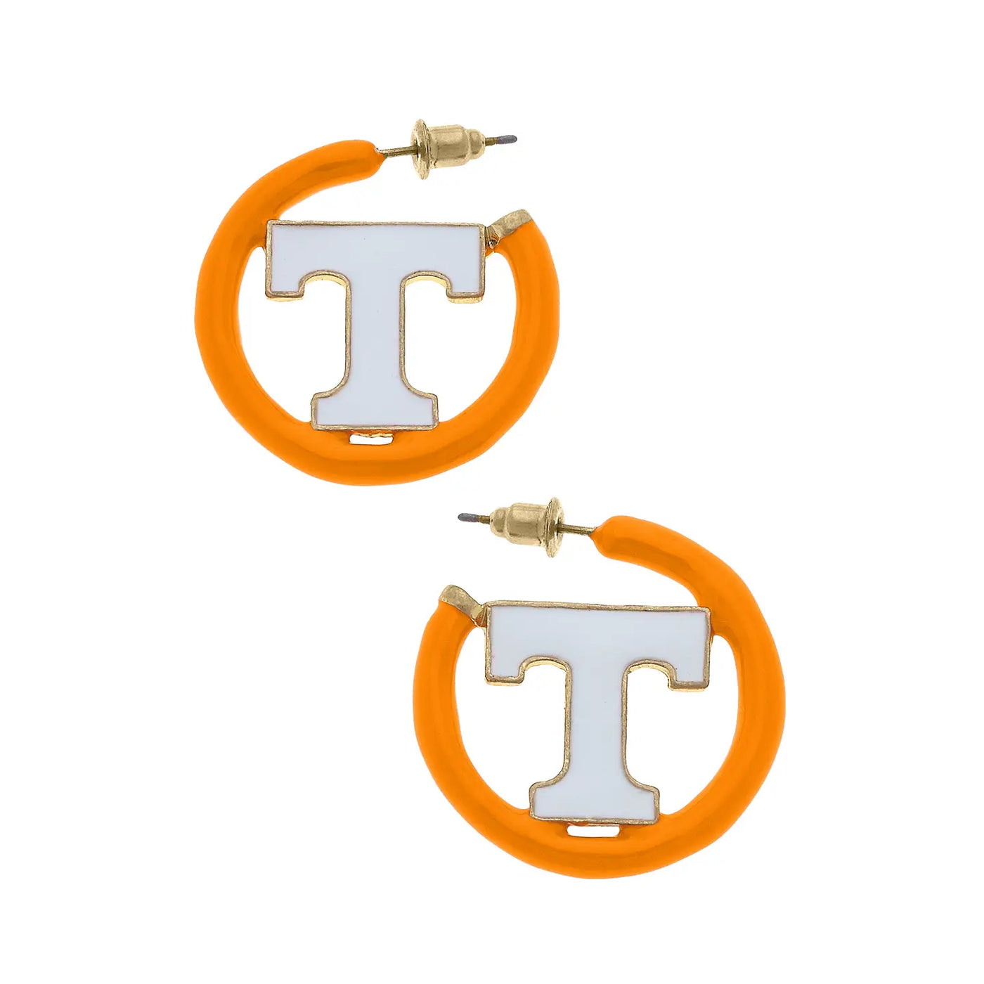 TN Vols Enamel Logo Earrings Orange