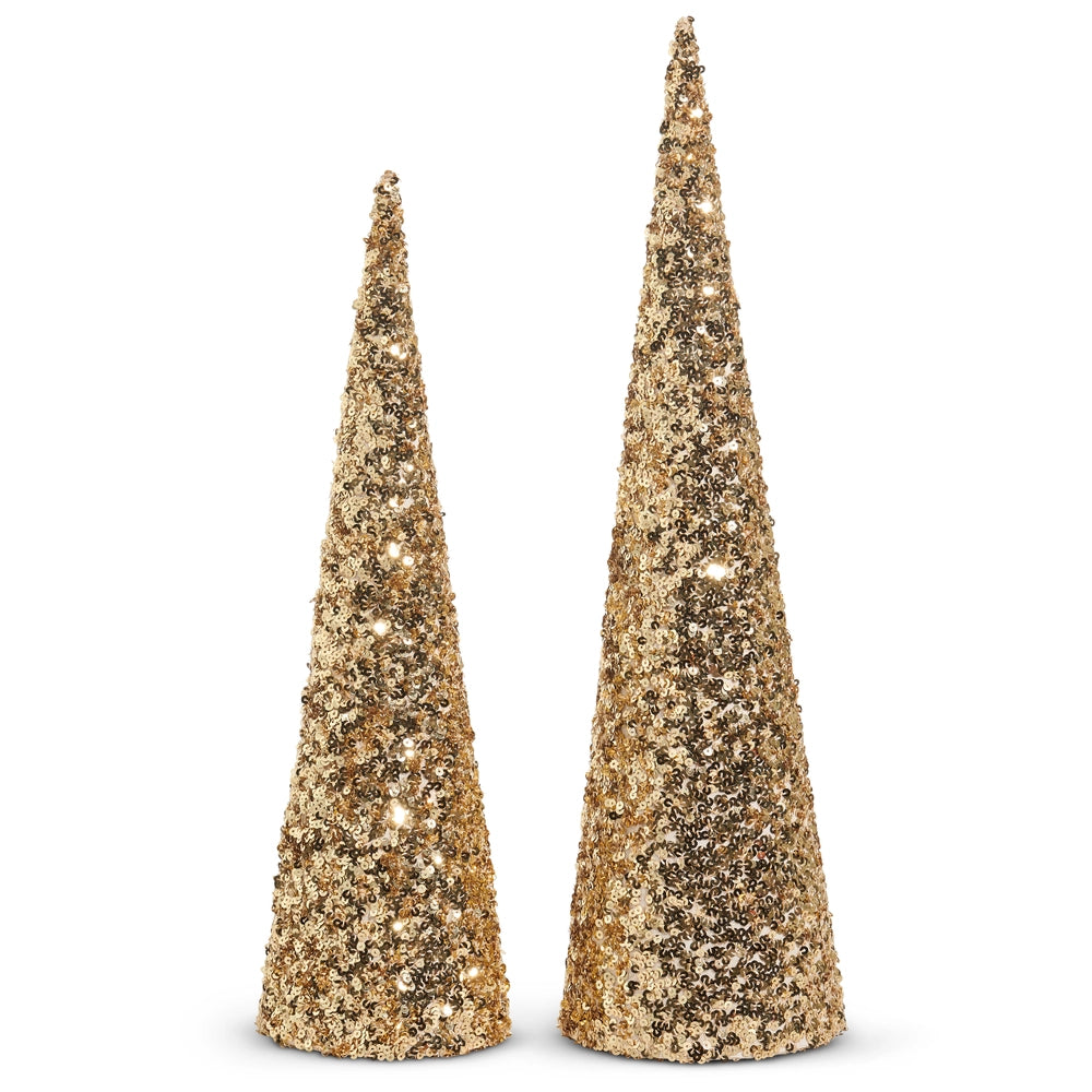 23" Glitter Cone Trees- Assorted
