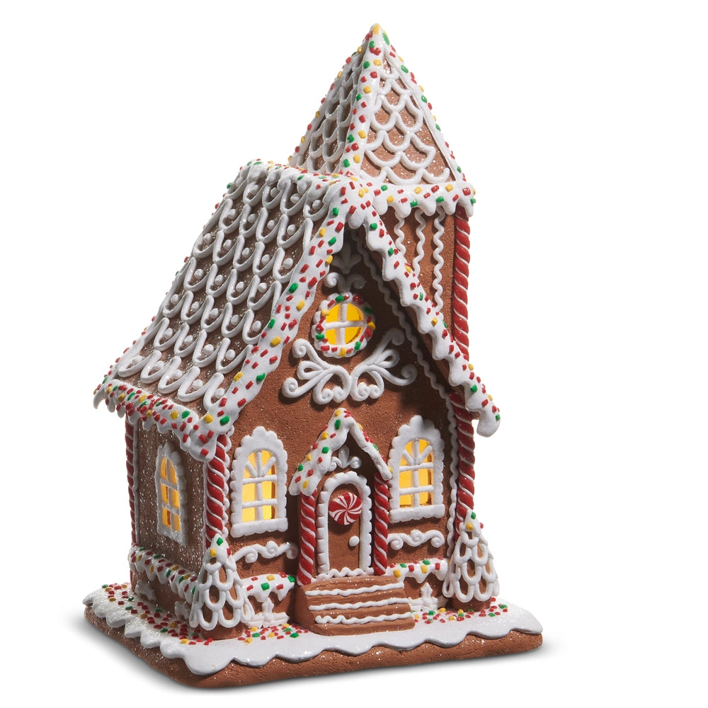 12.75" Lighted Gingerbread House