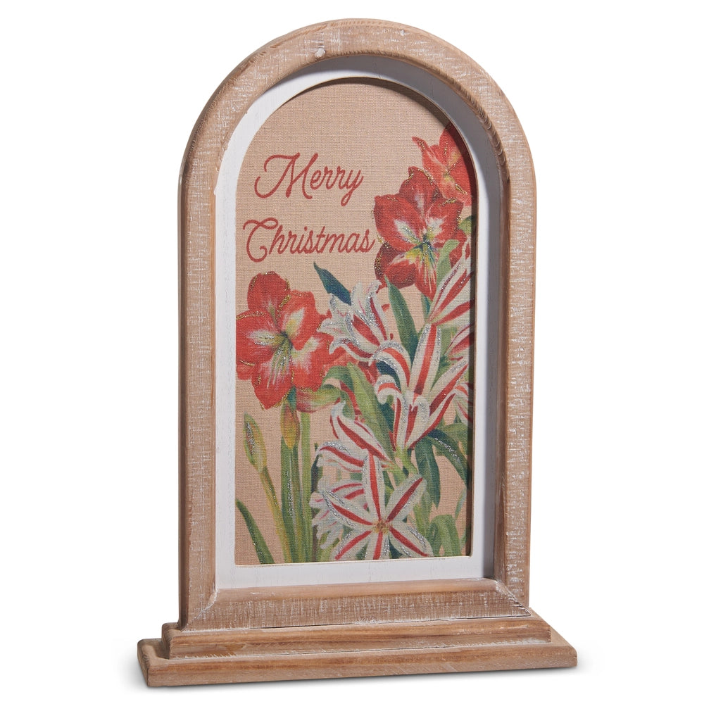 18" Festive Christmas Floral Framed Print