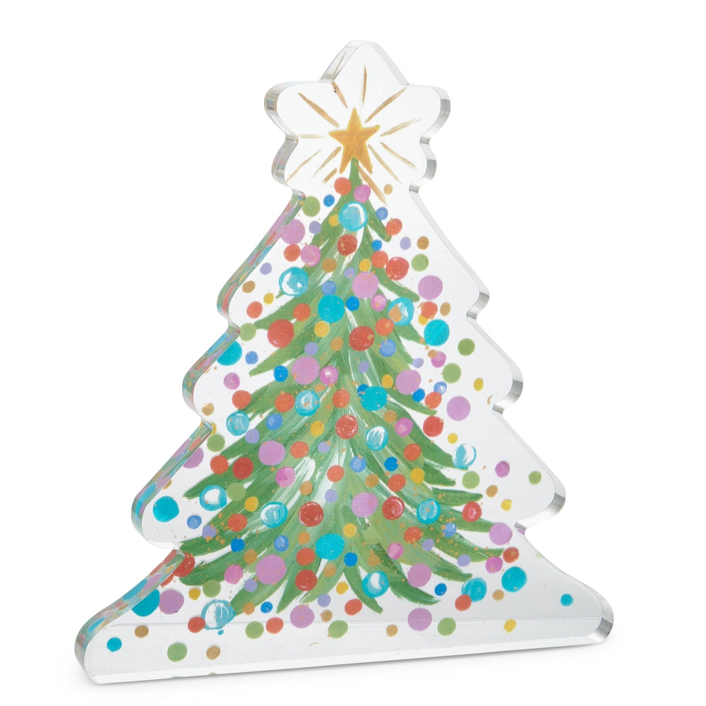 10" Confetti Tree Acrylic Cut Out Block