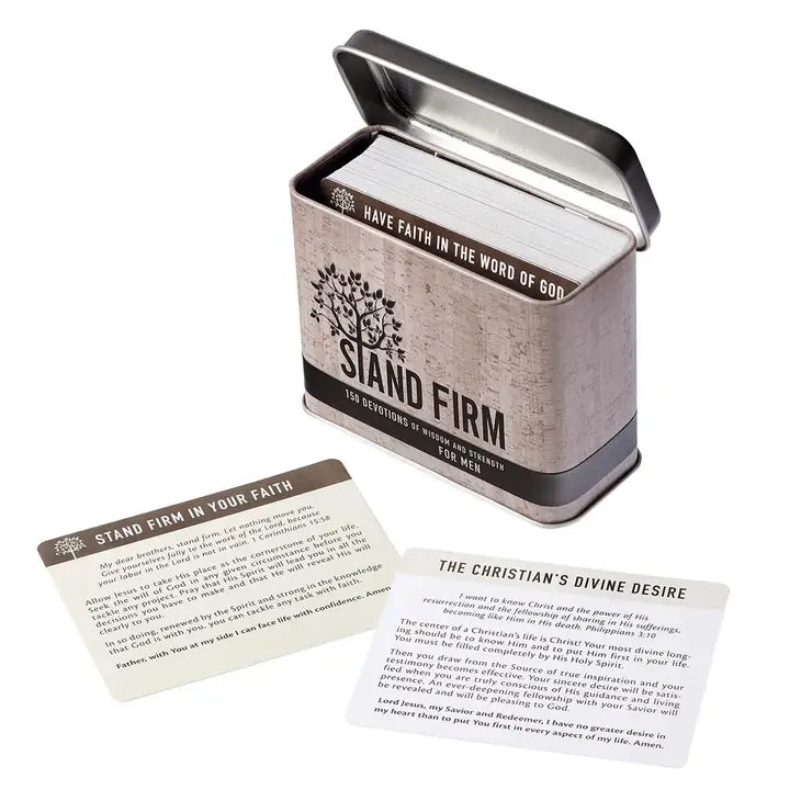Stand Firm 150 Devotions for Men in Tin Can