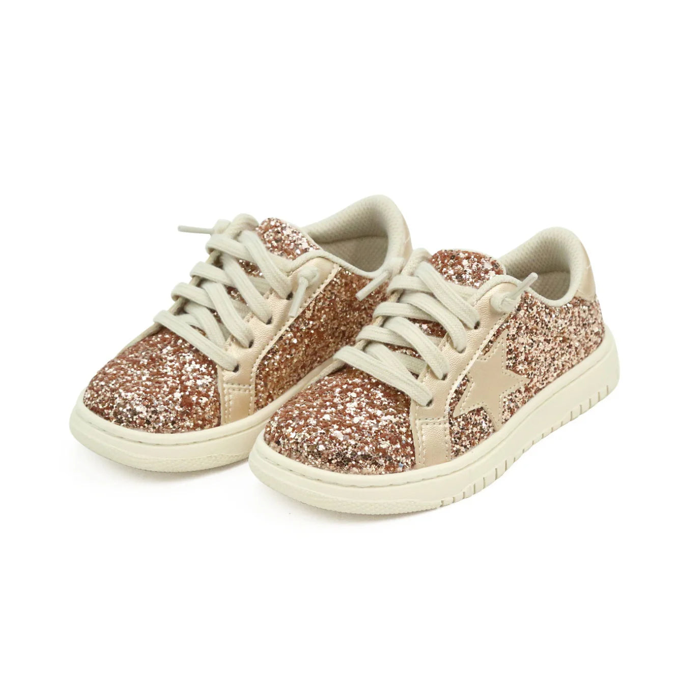 Kinley Gold Glitter Star Sneaker Rose Gold