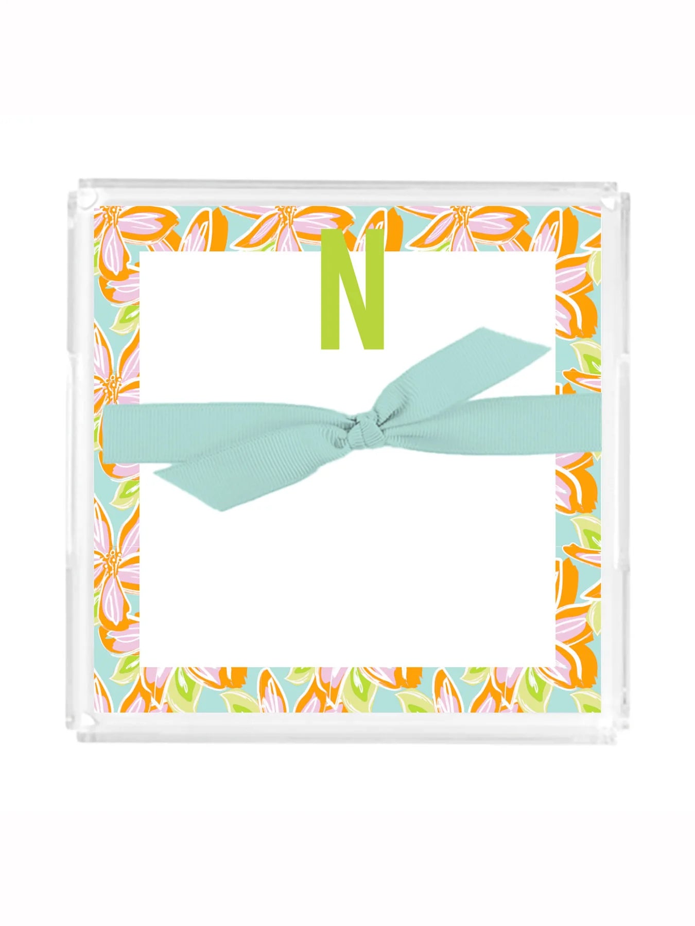 Initial Notepad w/ Acrylic Tray - Multiple