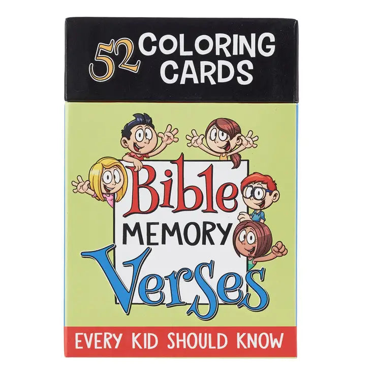 Boxed Coloring Cards- 52 Verses for Kids
