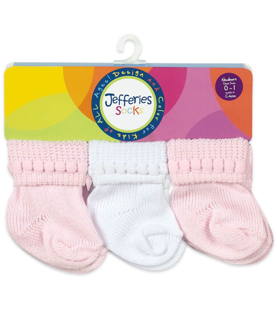 Jefferies Turn Cuff 6pk Infant Socks- Assorted
