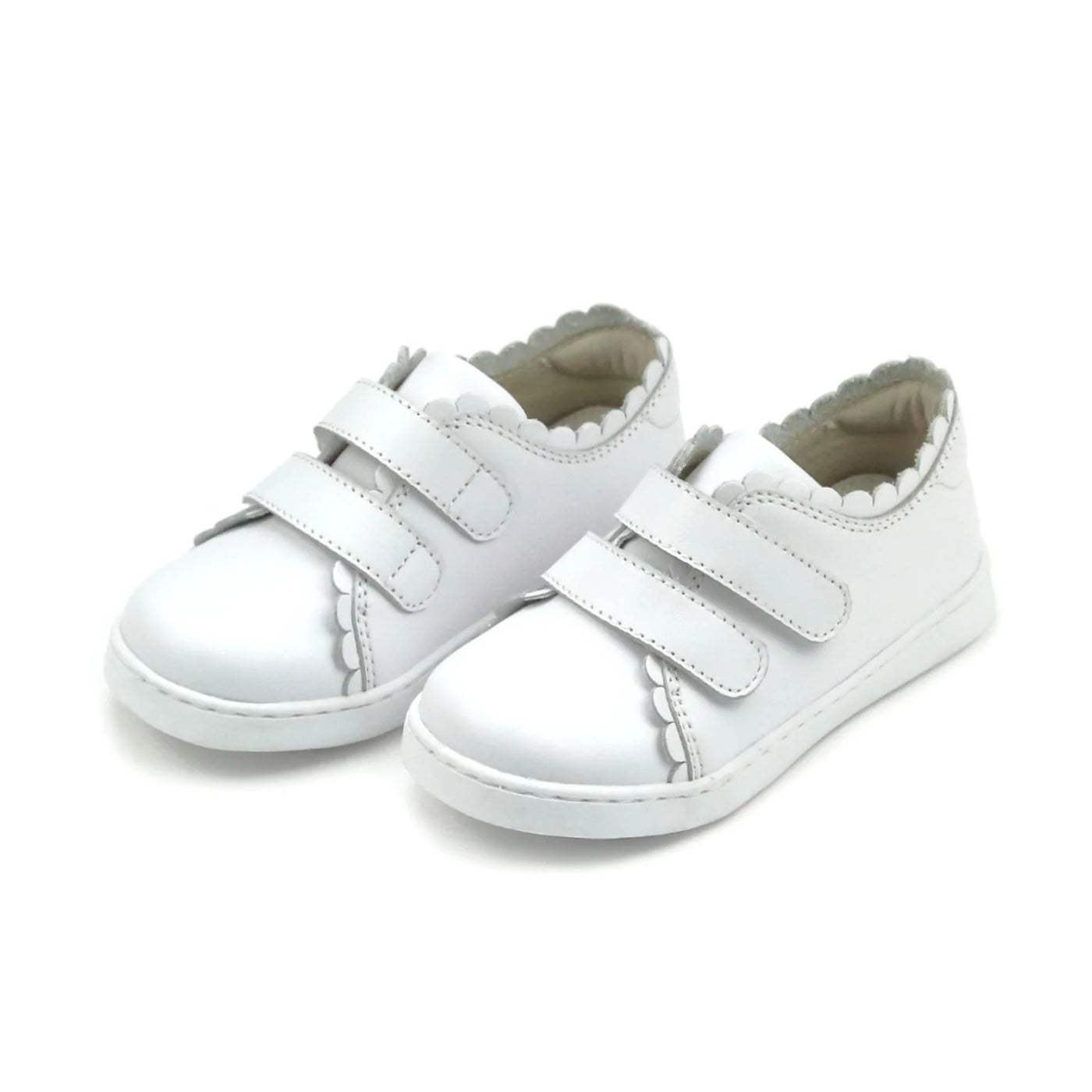 Caroline White Scalloped Sneaker