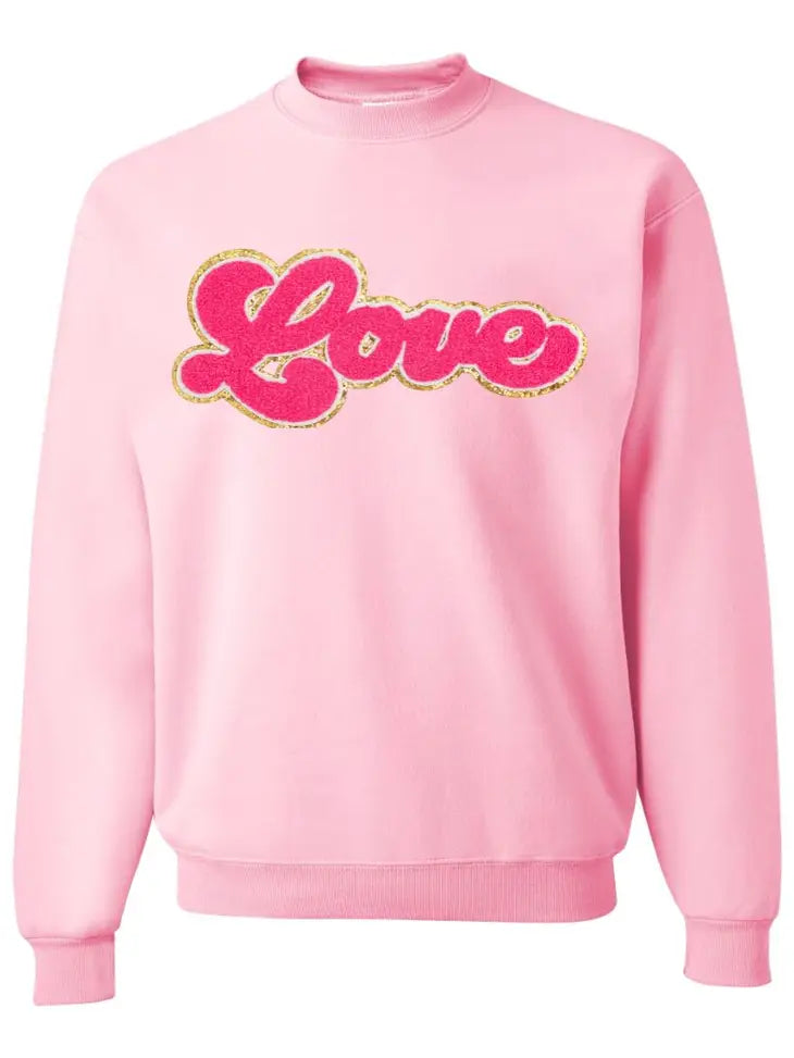 Sweet Wink Love Patch Adult Sweatshirt