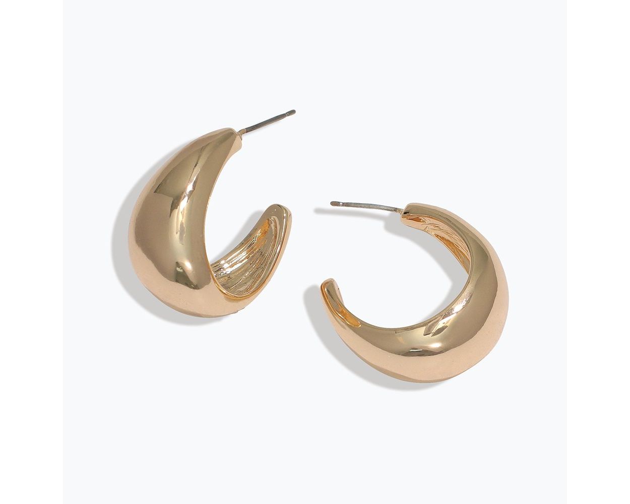High Polished Gold Hoops