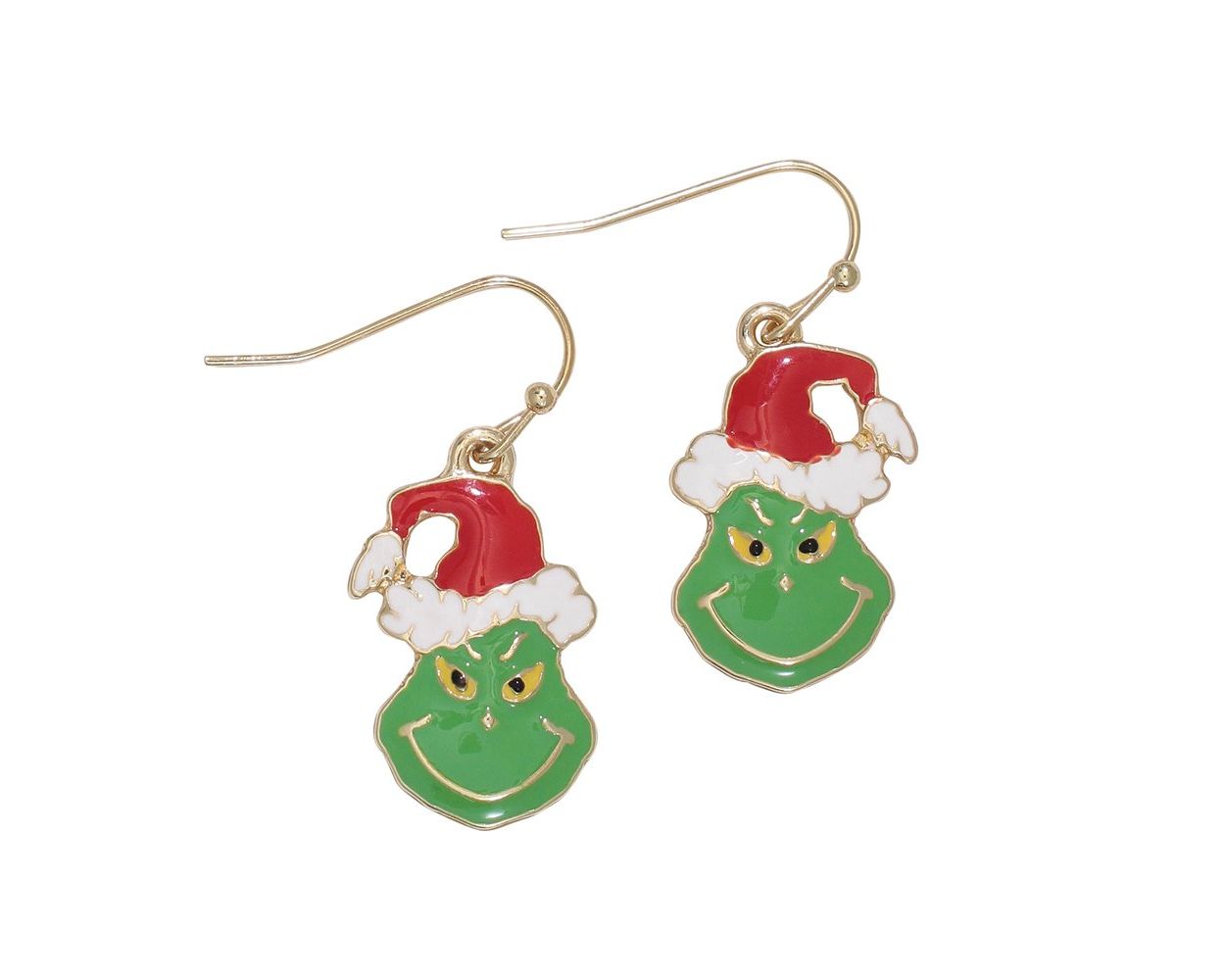 Enamel Christmas Grinches Earrings