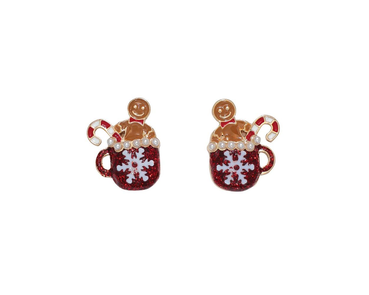 Hot Chocolate Gingerbread Pearl Earrings