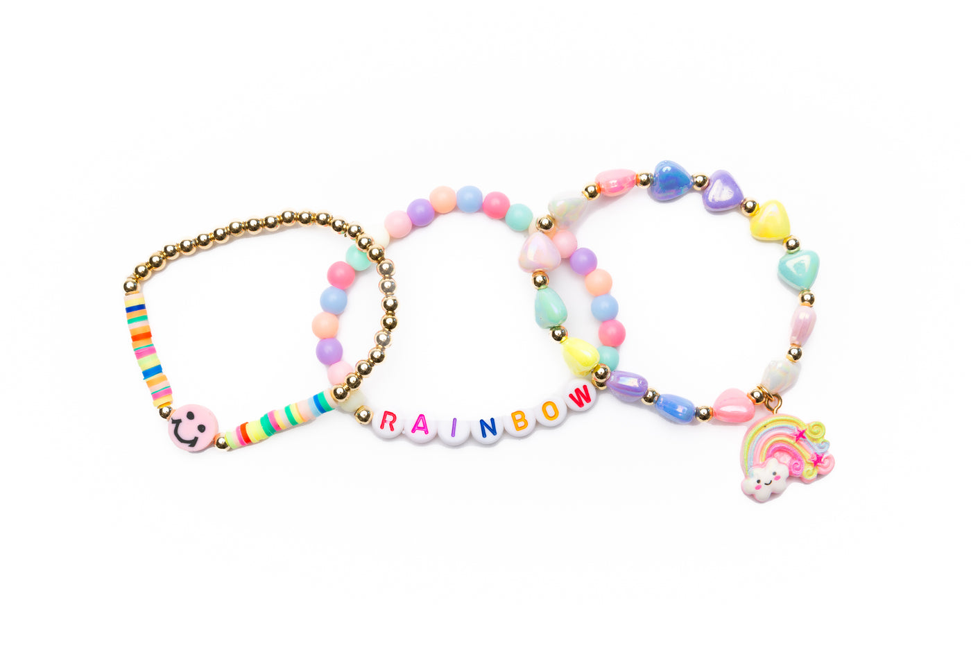 Rainbow Smiles Bracelet 3pc set