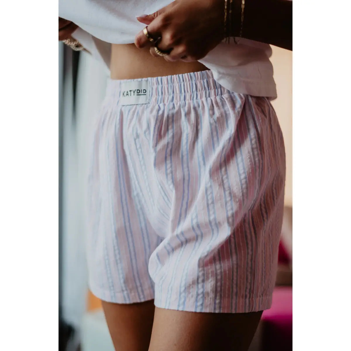 KatyDid Striped Boxer Shorts