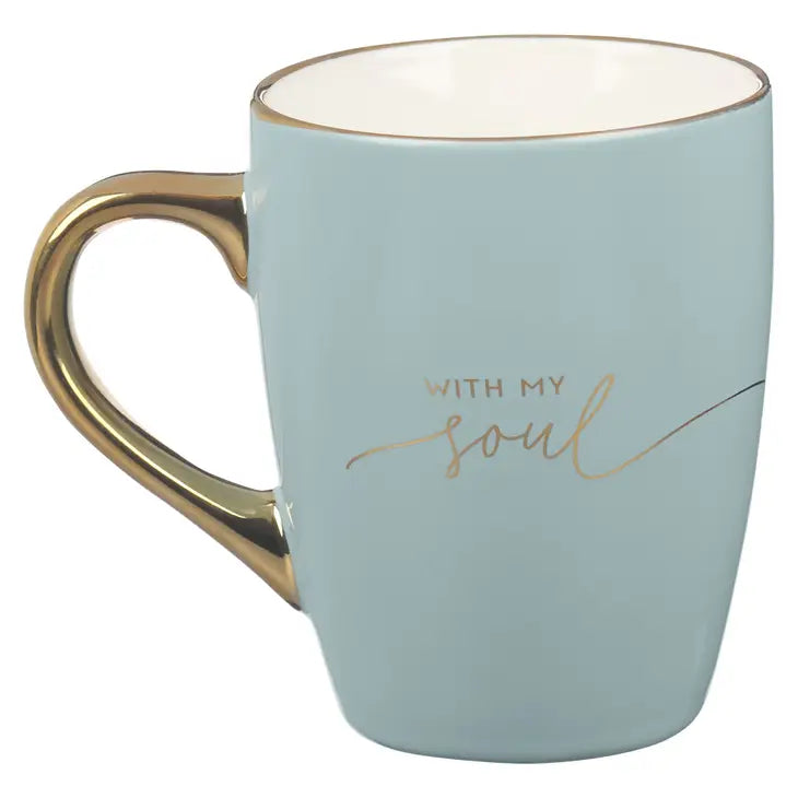 It Is Well with My Soul Blue and Gold Coffee Mug