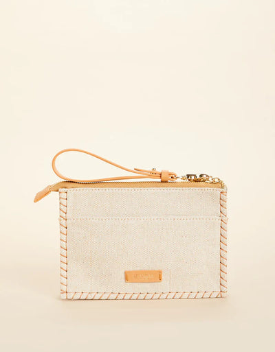Spartina449 Sophie Raffia Wristlet- Multi Beige/Khaki
