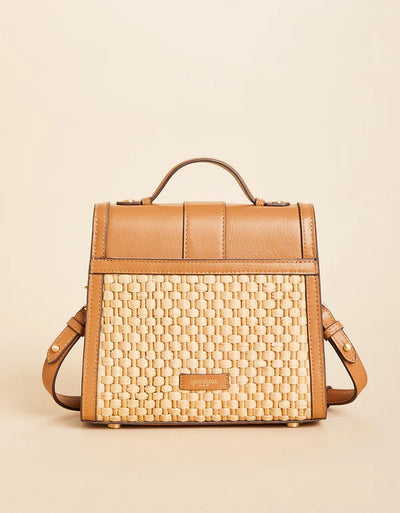 Spartina449 Siren Sara Satchel Crossbody- Natural/Pecan Brown