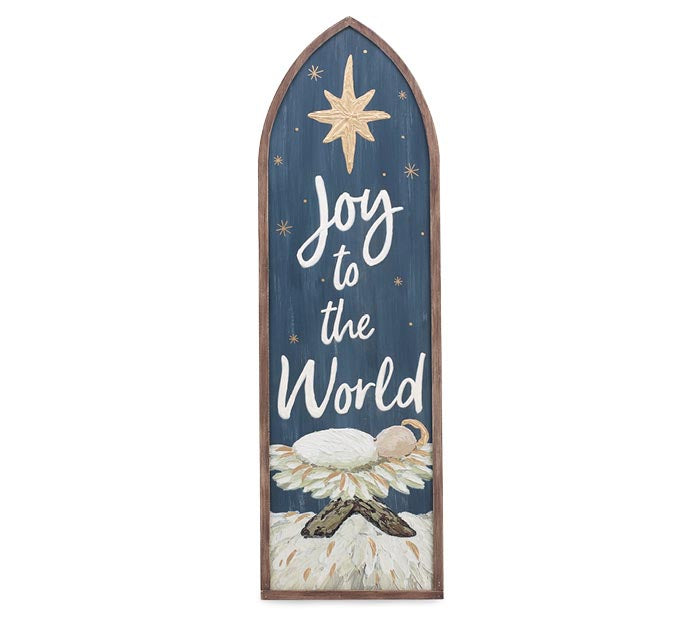 Joy to the World Baby Jesus Porch Sign