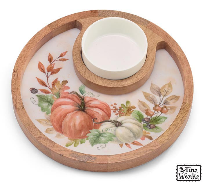Harvest Memories Circular Tray w/ Dip Bowl