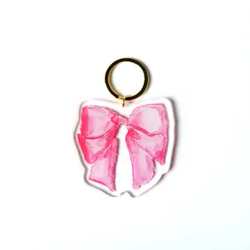 Over the Moon Gift- Pink Bow Keychain