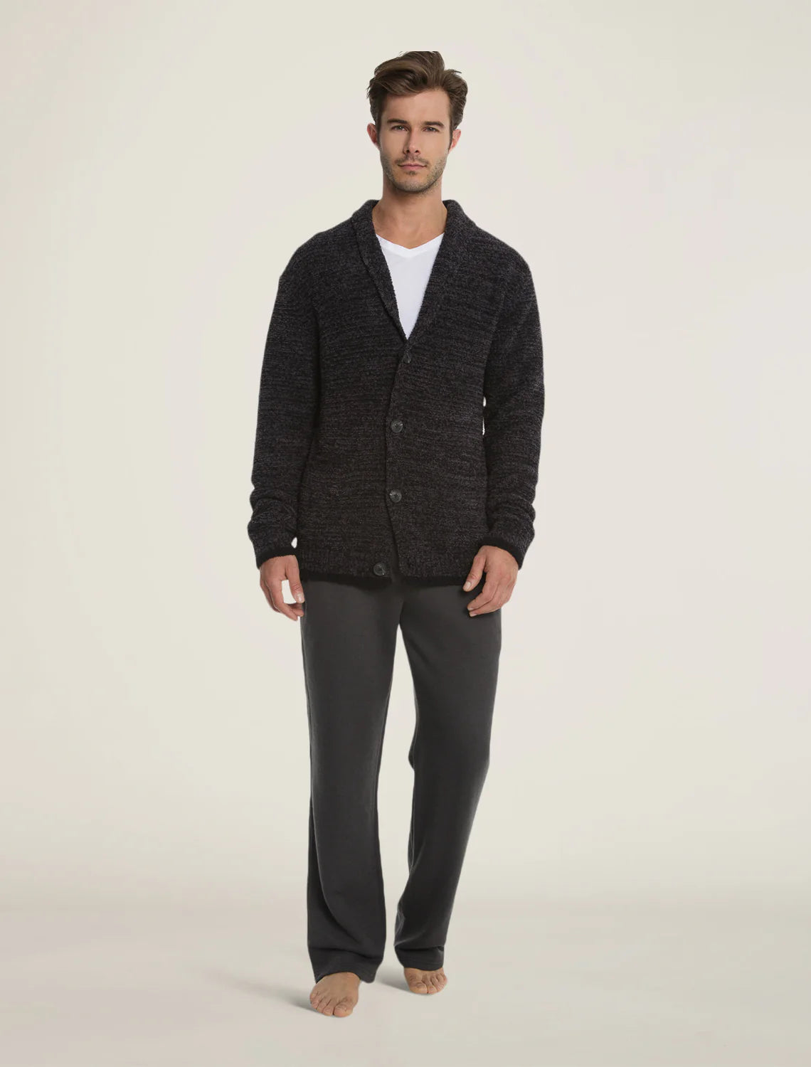 CozyChic Men's Shawl Collar Cardigan