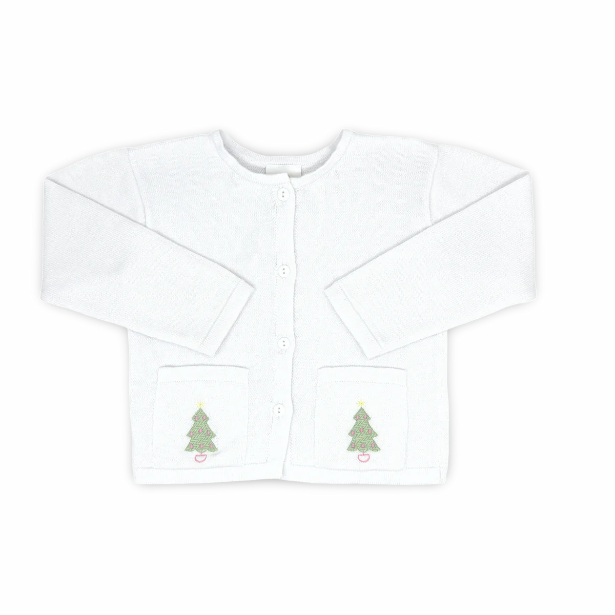 Burrow Button Down Sweater Sterling White, Pink Tree Lullaby Set