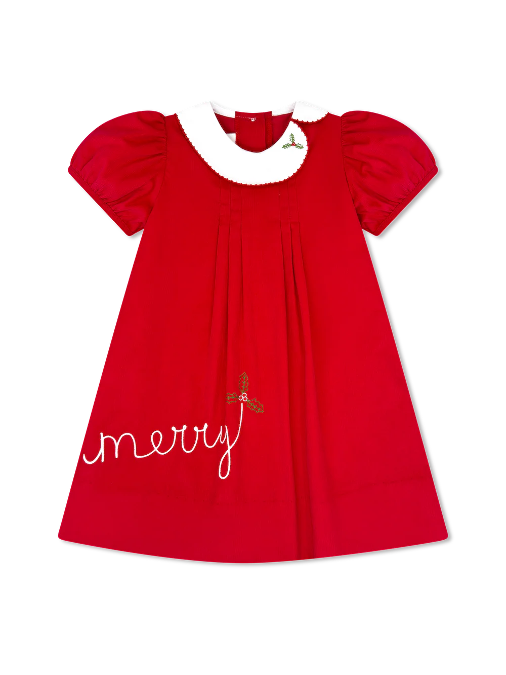Lullaby Set- Eloise Dress High Point Red Corduroy, Merry