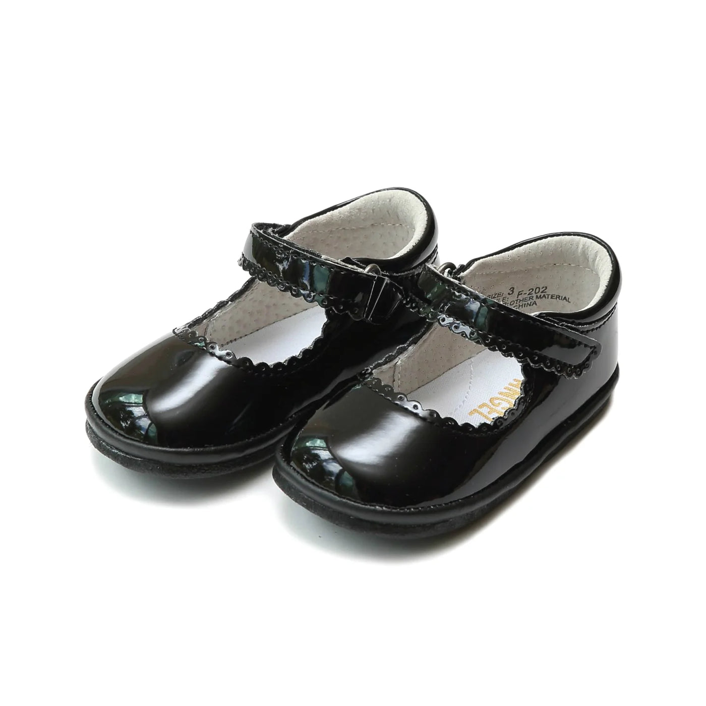 Cara Patent Leather Scalloped Mary Jane Black