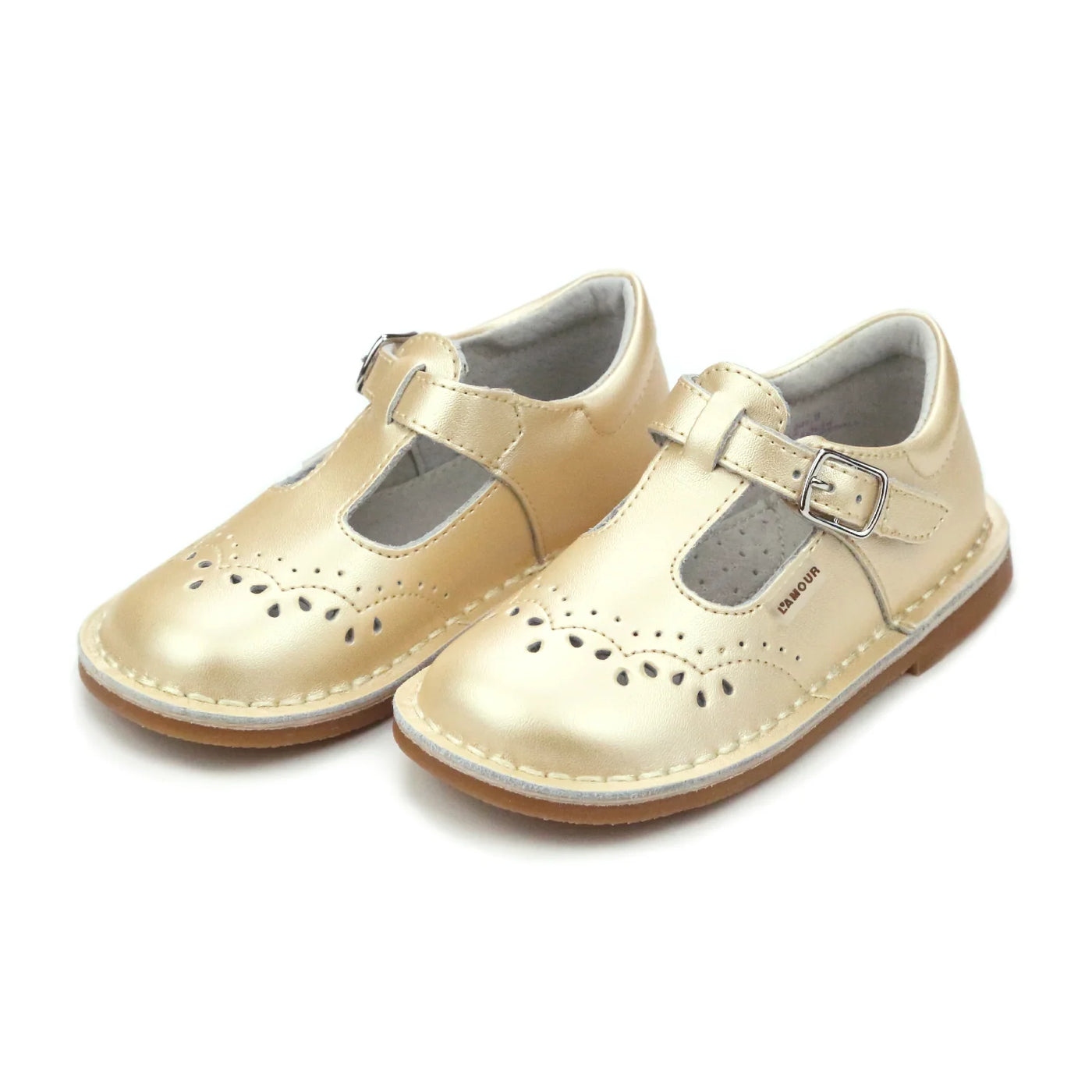 Ruthie Stitched Mary Jane Champagne Shoes